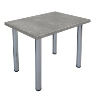 Masa cu picioare crom si blat beton 38mm Masa cu picioare crom si blat beton 38mm